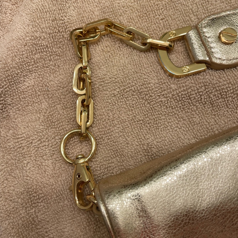Tory Burch metallic gold clutch - Picture 7 of 16